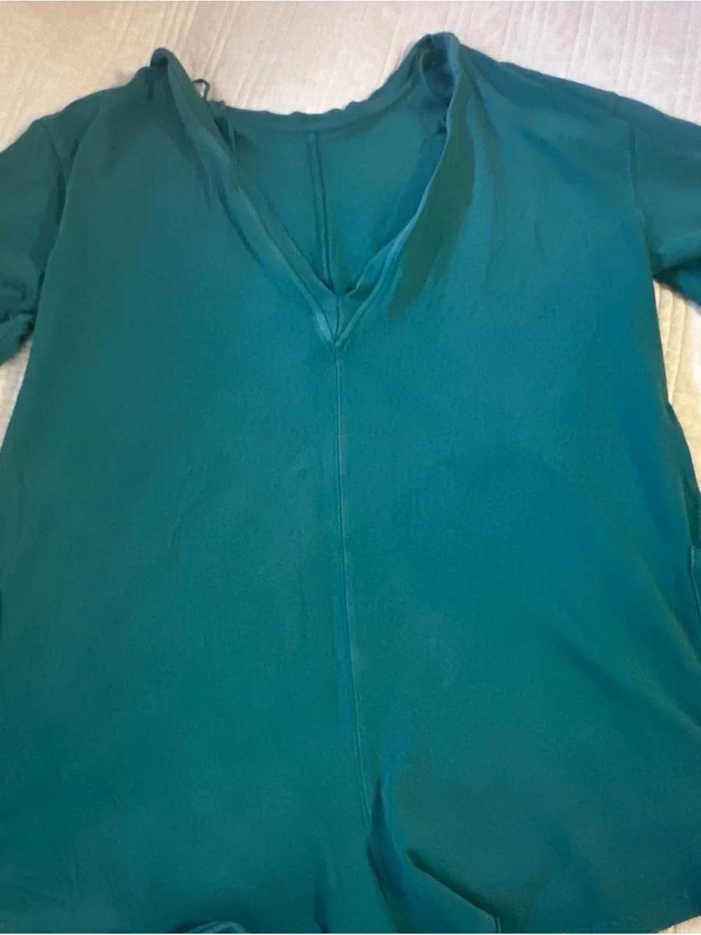 Free People Hot Shot Teal Green Open Front Large with Patch Pockets